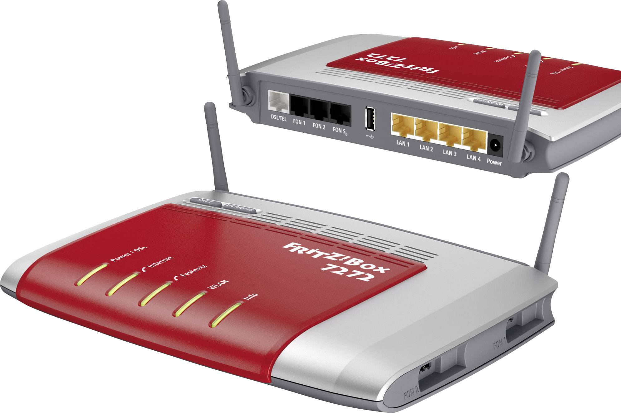 Fritz! FRITZ!Box 7272 International WLAN Router mit Modem Integriertes Modem: ADSL, ADSL2+ 450 MBit/s
