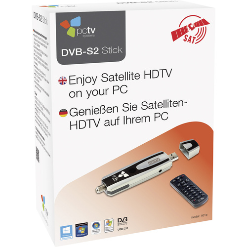 PCTV Systems PCTV DVB-S2 Stick 461E DVB-S TV-Stick mit Fernbedienung, Aufnahmefunktion Anzahl Tuner: 1