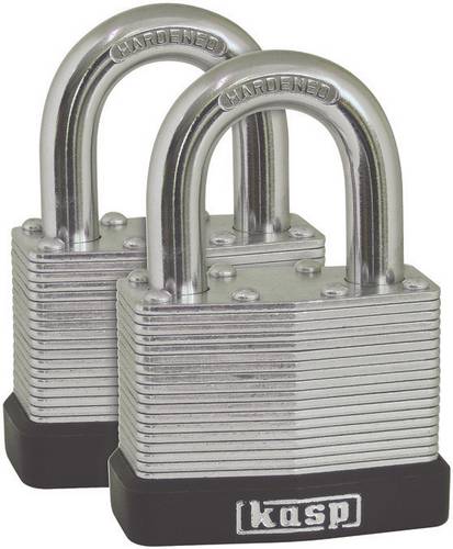 KASP K13040D2 Vorhängeschloss 40 mm gleichschließend Silber Schlüsselschloss