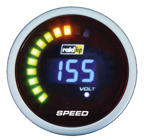 660509 Kfz Einbauinstrument Tachometer NightFlight Digital Blue Blau, Weiß 52mm