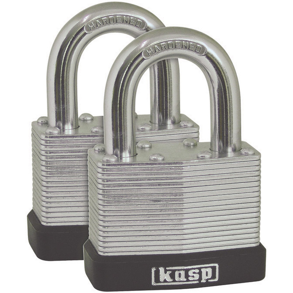KASP K13050D2 Vorhängeschloss 50mm gleichschließend Silber Schlüsselschloss