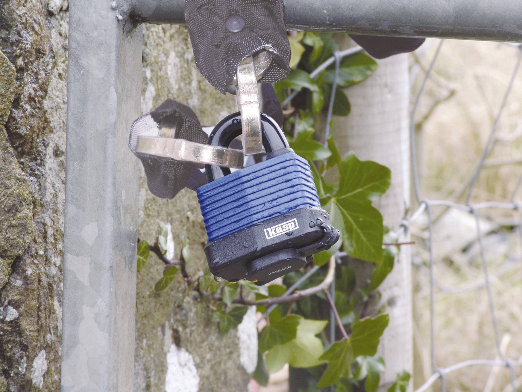 KASP K13545D Vorhängeschloss 63mm verschieden schließend Blau Schlüsselschloss