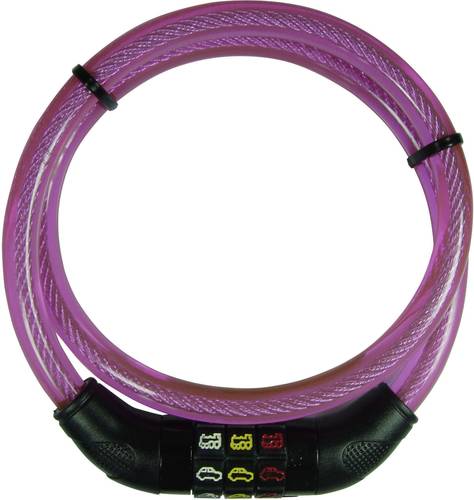 Security Plus CSL80Pink Kabelschloss Pink Zahlenschloss mit Symbolen