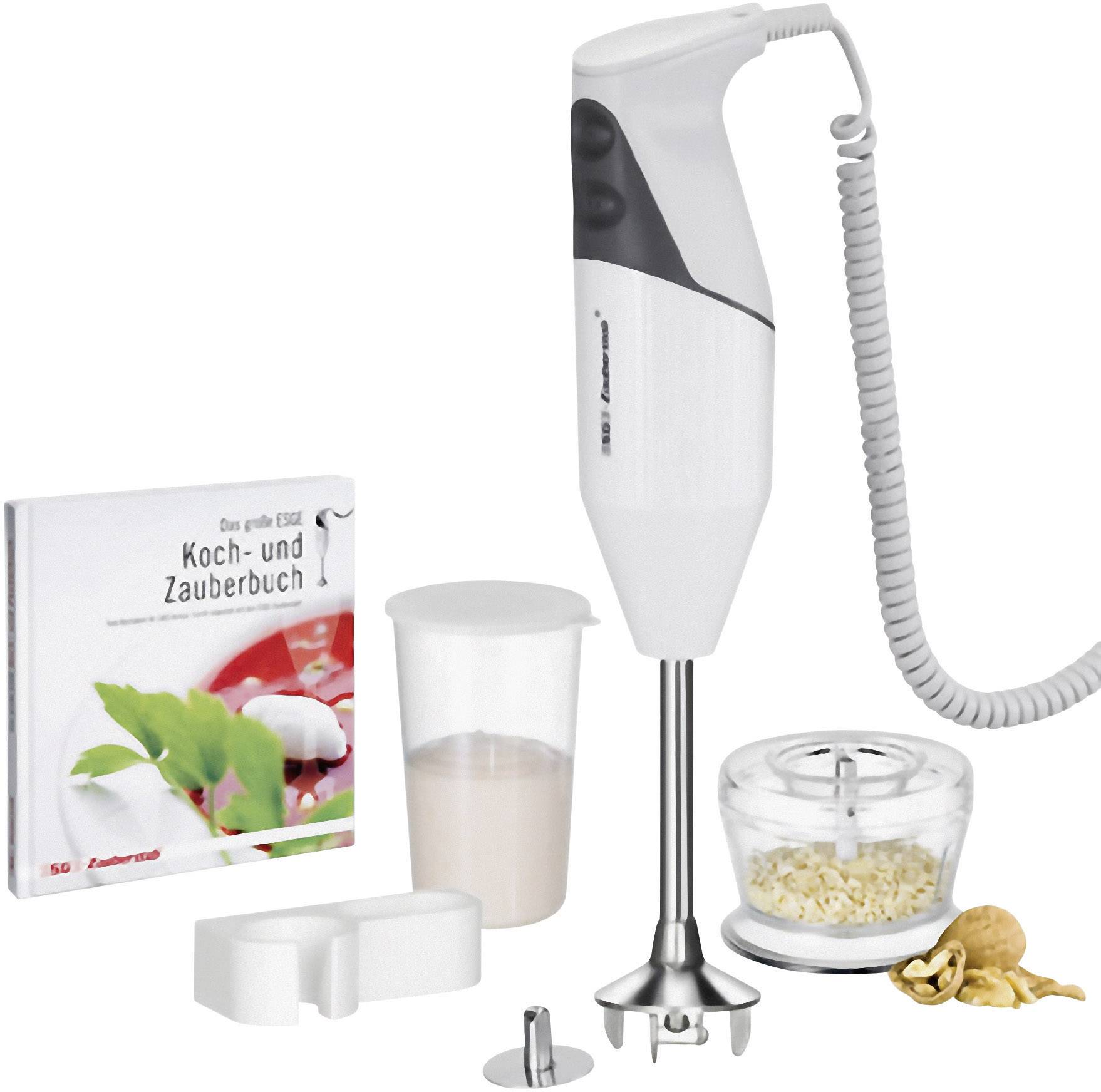 ESGE M160G Stabmixer 160W mit Zerkleinereraufsatz, mit Mixbecher Weiß