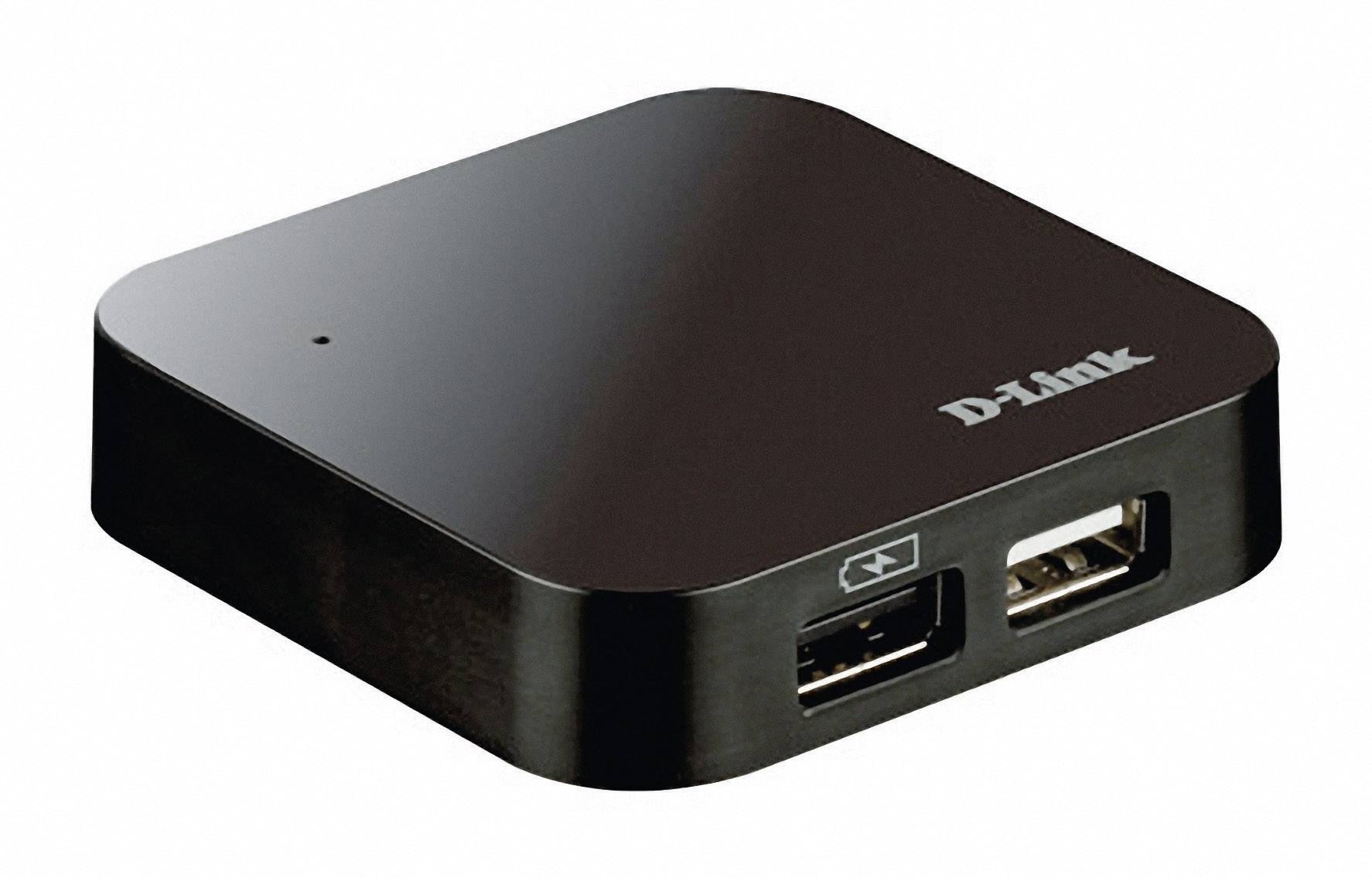 D-Link Hi-Speed USB 2.0 4-Port Hub 4 Port USB 2.0-Hub Schwarz