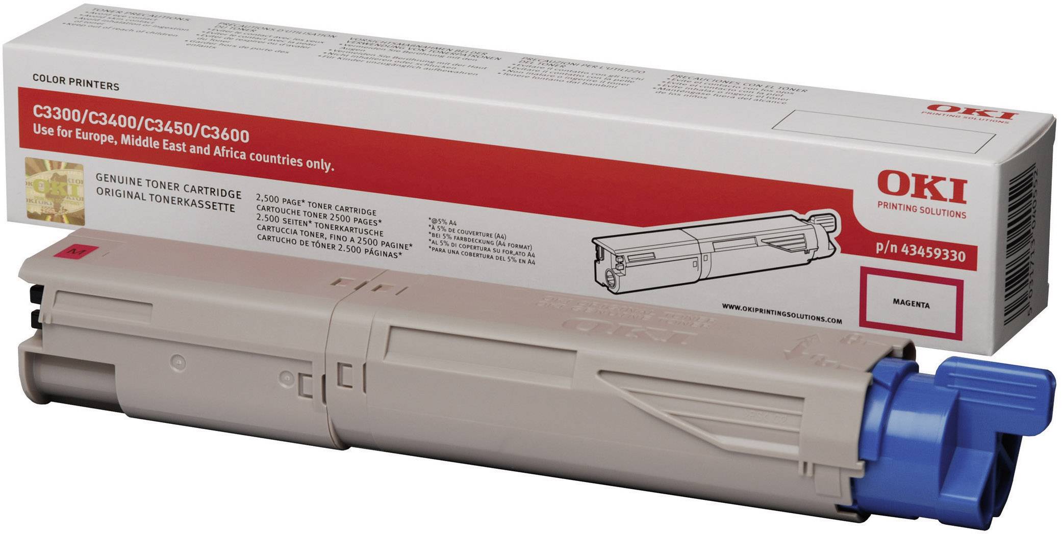 OKI 43459330 Tonerkassette Magenta 2500 Seiten Toner Original C3300 C3400 C3450 C3600