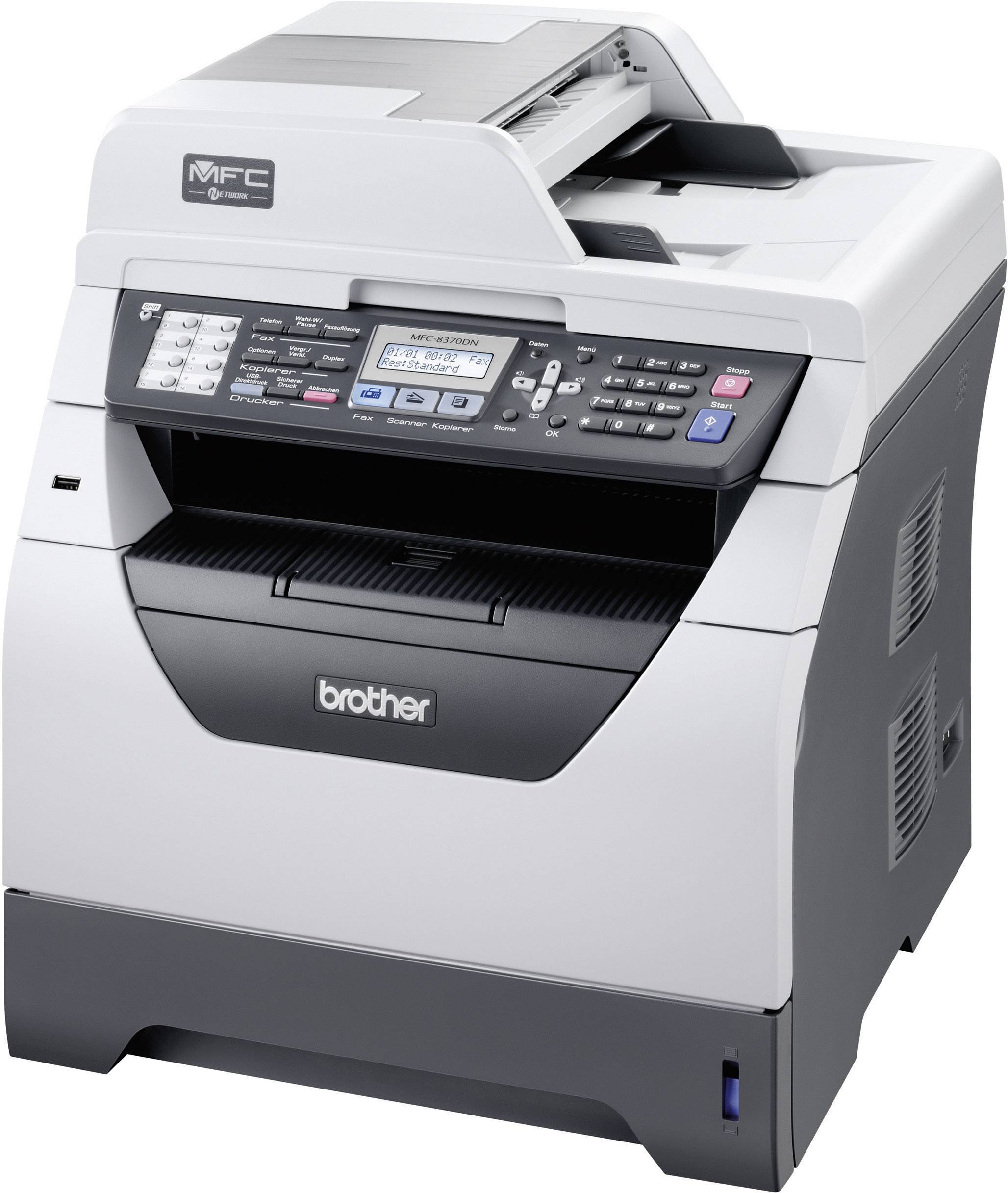 Brother MFC-8370DN S/W-Laserdrucker Multifunktion 4in1, USB,LAN,Duplex,ADF, (Drucker,Kopierer,Scanner,Fax)