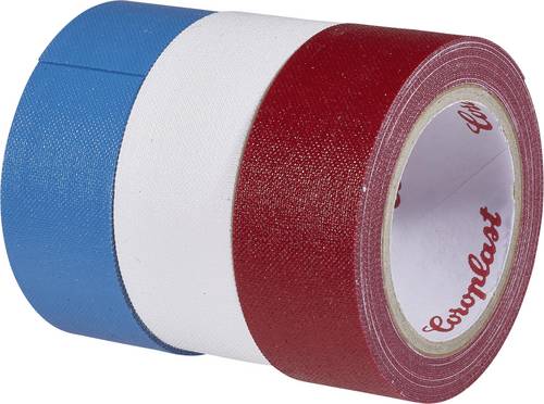 Coroplast 31081 31081 Gewebeklebeband Blau, Rot, Weiß (L x B) 2.5 m x 19 mm 3 St.