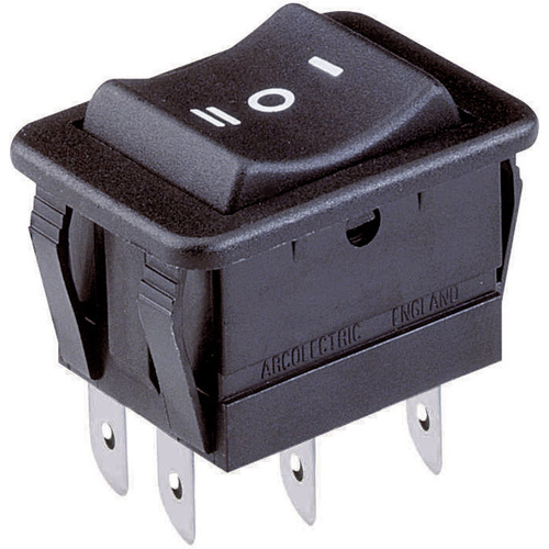 Arcolectric (Bulgin Ltd.) H1570 VB AAA Interrupteur à bascule H1570 VB AAA 250 V/AC 16 A 2 x On/Off/On permanent/0/permanent
