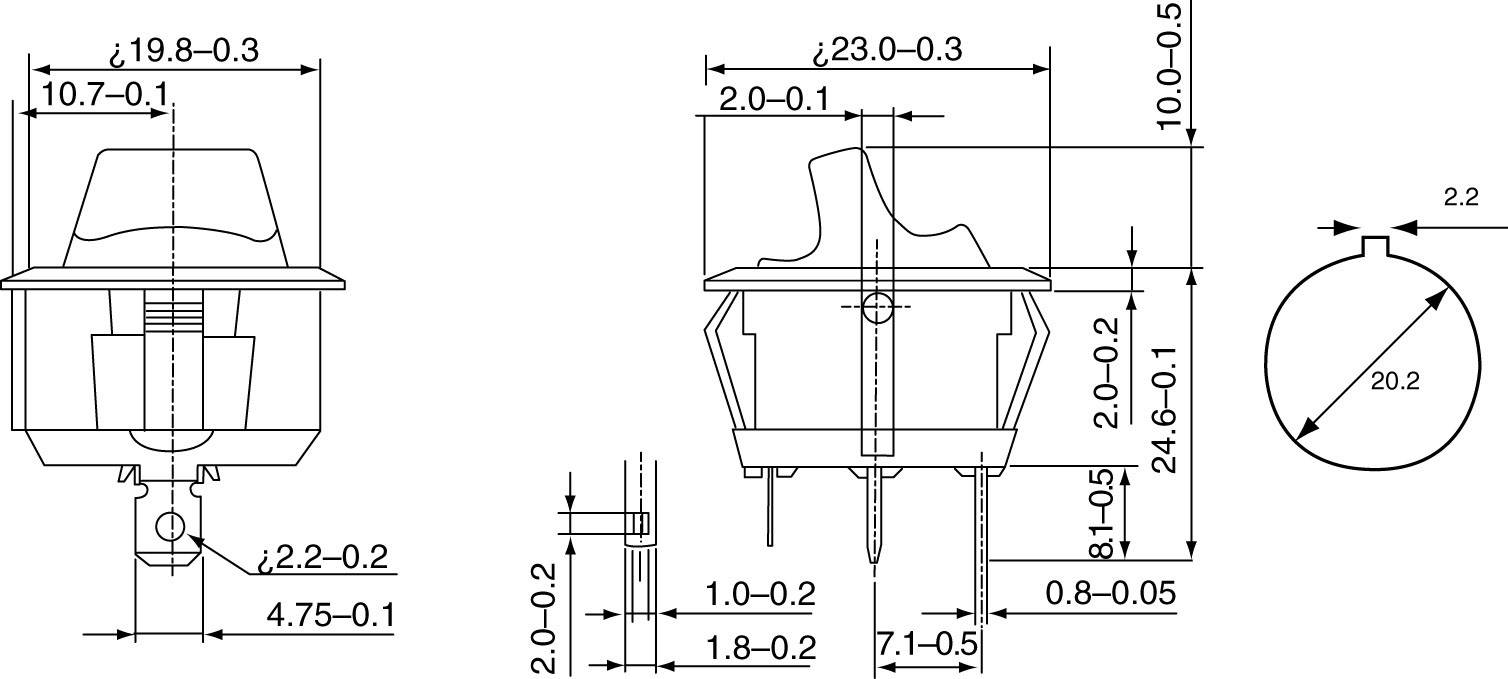 TRU Components 1587498 TC-R13-112LP-02 LED Kippschalter 250 V/AC 6A 1 x Aus/Ein rastend 1St.