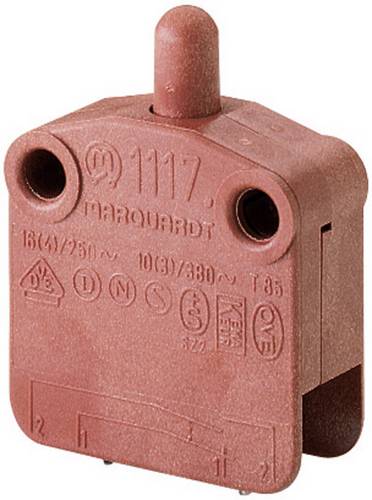 Marquardt 01117.0106-01 Drucktaster 400 V/AC 16 A 1 x Aus/(Ein) tastend (L x B x H) 30 x 13 x 39.2