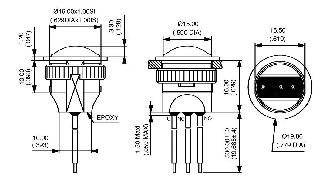 APEM IAR3F1100 IAR3F1100 Drucktaster 24 V/DC 2A 1 x Aus/(Ein) tastend IP67 (Front) 1St.