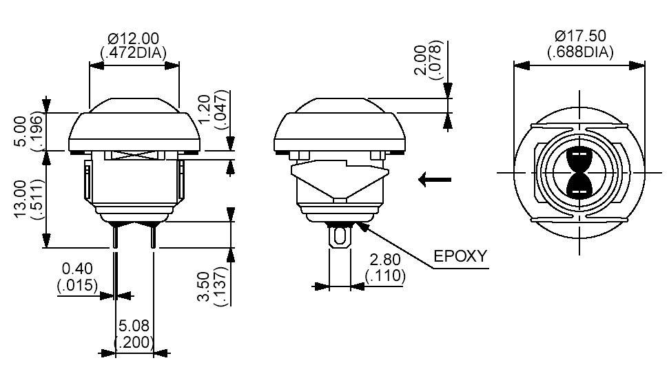 APEM ISR3SAD200 ISR3SAD200 Drucktaster 125 V/AC 0.125A 1 x Aus/(Ein) tastend 1St.