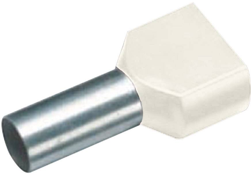 Cimco 18 2452 Zwillings-Aderendhülse 10mm² Teilisoliert Elfenbein 100St.