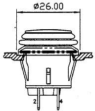 TRU Components 1587920 TC-R13-527D2B Druckschalter 14 V/DC 20A 1 x Ein/Aus rastend Blau 1St.