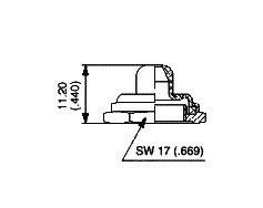 APEM N35111015 U1600 Dichtkappe Aufdruck-Motiv Ohne Vernickelt, Schwarz 1 St.