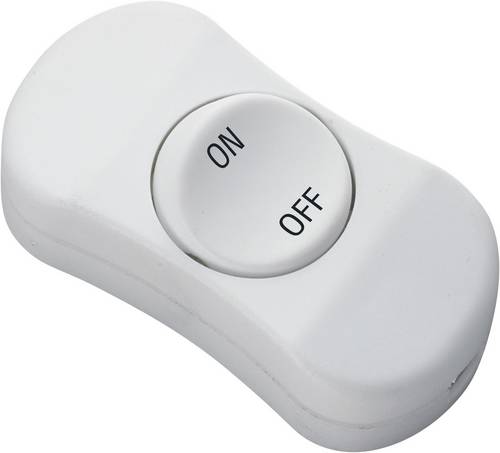 TRU Components TC-R13-901 Schnurschalter Weiß 1 x Aus/Ein 6 A