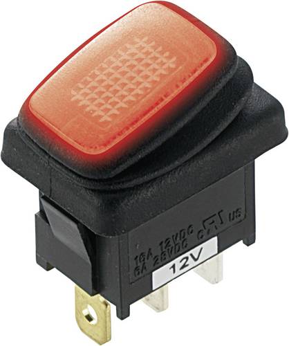 TRU Components 1587935 Wippschalter TC-R13-66B8 12 V/DC 16 A 1 x Aus/Ein rastend 1 St.
