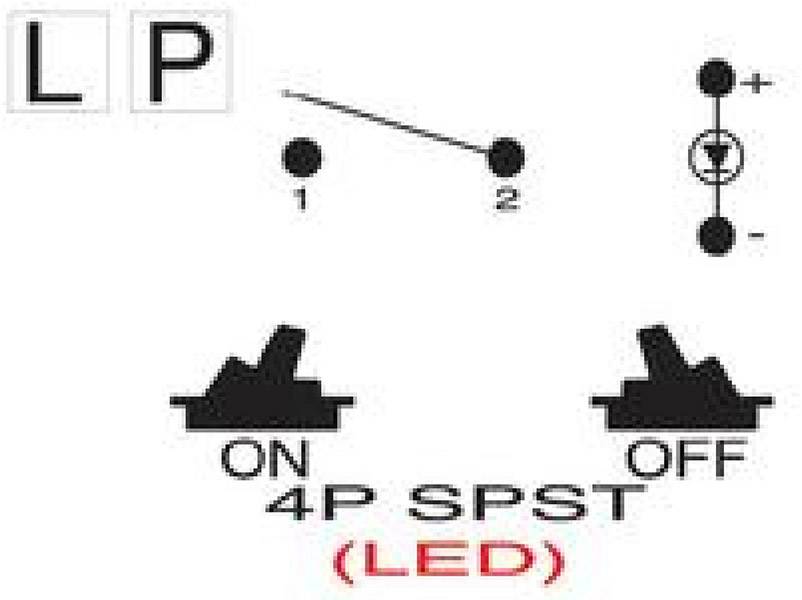 TRU Components 1587562 Wippschalter TC-R13-135LP-02 250 V/AC 10A 1 x Aus/Ein rastend 1St.