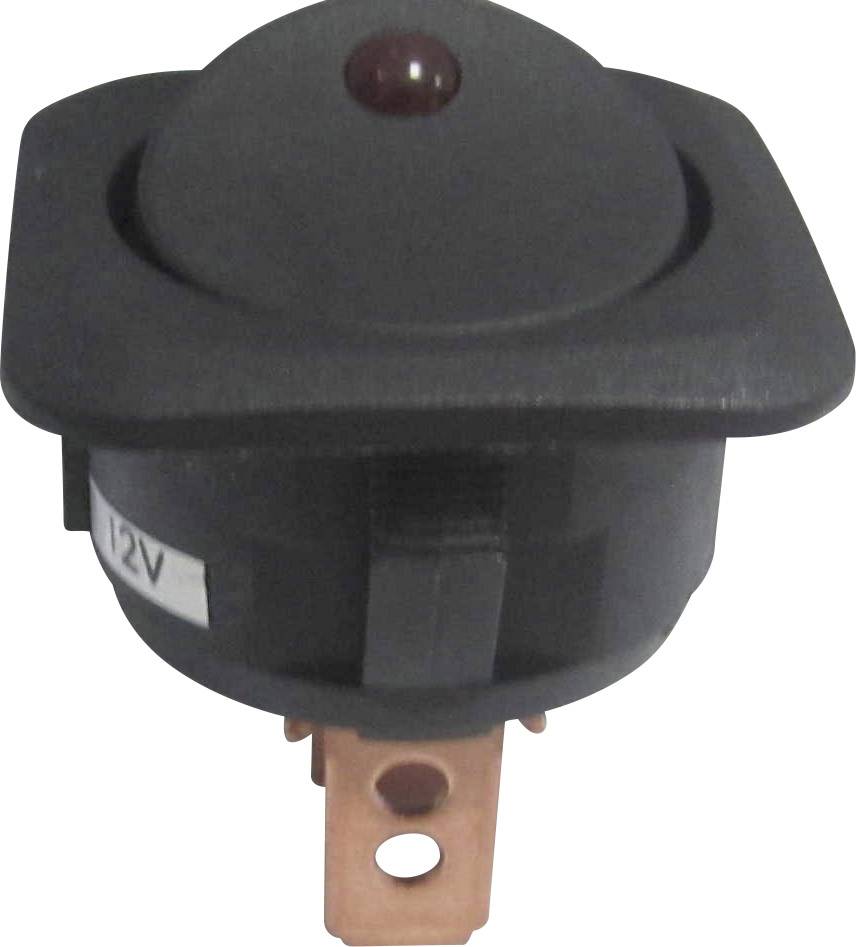 TRU Components 1587564 Kfz-Wippschalter TC-R13-203L-SQ RED 12 V/DC 12 V/DC 25A 1 x Aus/Ein rastend