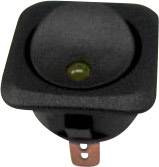 TRU Components 1587565 Kfz-Wippschalter TC-R13-203L-SQ YELLOW 12 V/DC 25A 1 x Aus/Ein rastend 1St.