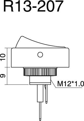 SCI Kfz-Wippschalter R13-207B GREEN 12 V//DC 20 A 1 x Aus//Ein rastend  1 St.