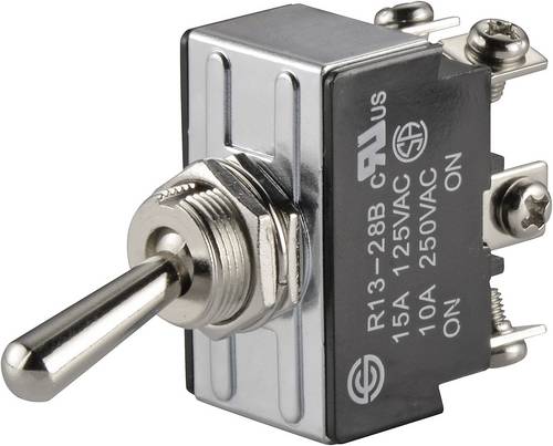 TRU Components 1587676 TC-R13-28B-06 Kippschalter 250 V/AC 10 A 2 x Ein/Ein rastend 1 St.