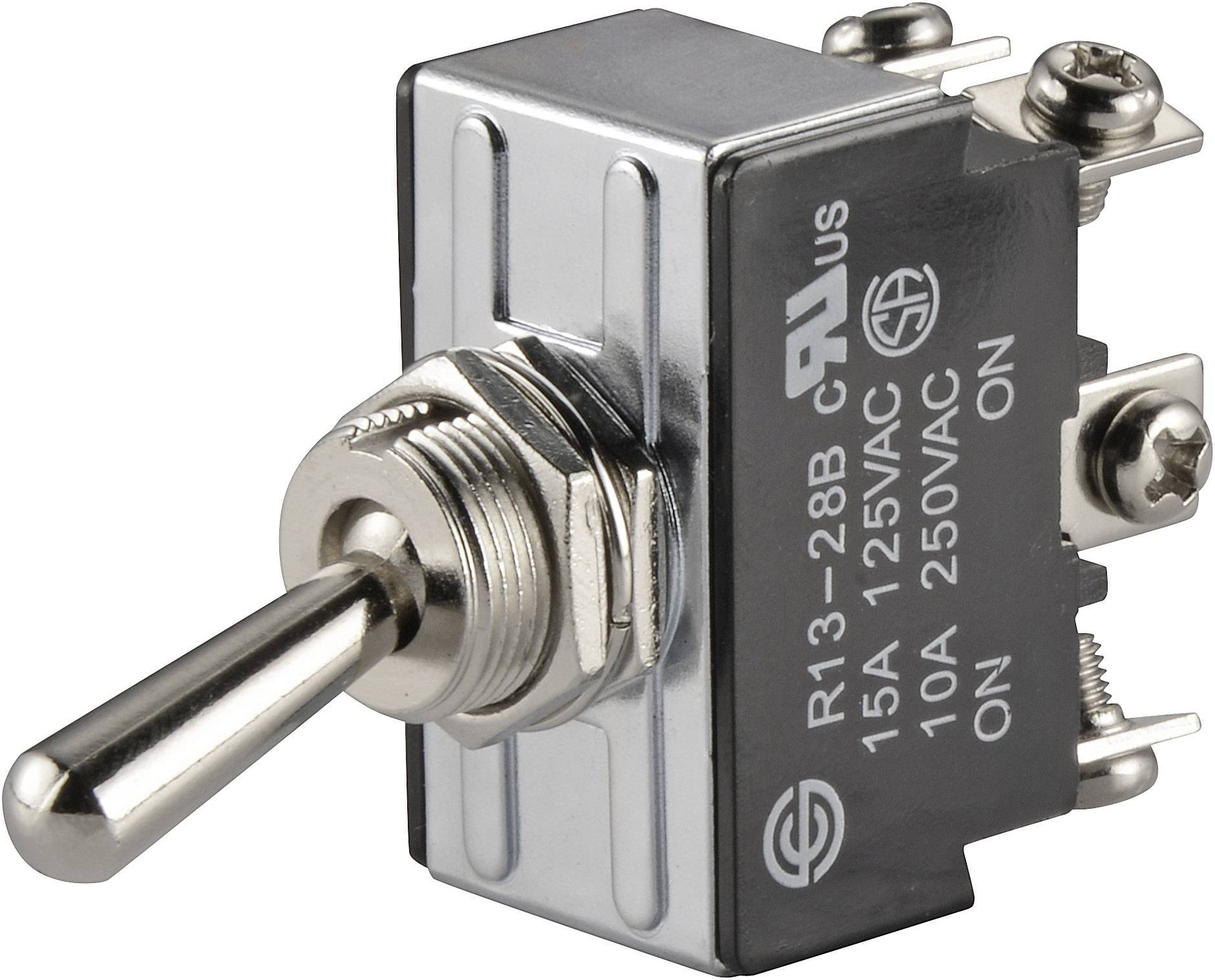 TRU Components 1587676 TC-R13-28B-06 Kippschalter 250 V/AC 10A 2 x Ein/Ein rastend 1St.