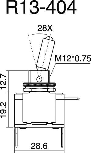 TRU COMPONENTS 1587688 Kfz-Kippschalter TC-R13-404-SQ YELLOW 12 V/DC 20 A 1 x Aus/Ein rastend 1 St.