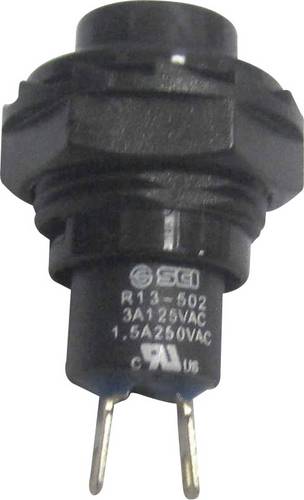 TRU Components 1587730 TC-R13-502A-05BK Drucktaster 250 V/AC 1.5 A 1 x Aus/(Ein) tastend