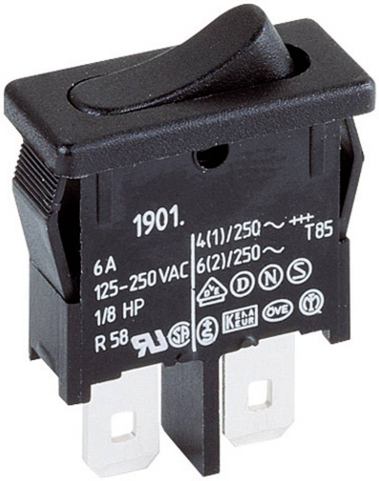 Marquardt 1901.1102 Wippschalter 1901.1102 250 V/AC 6 A 1 x Aus/Ein rastend