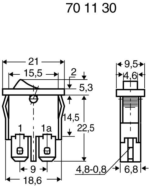 Marquardt 1901.1102 Wippschalter 1901.1102 250 V/AC 6A 1 x Aus/Ein rastend