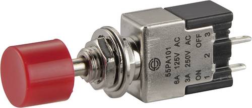 TRU Components 1587788 TC-PA101A1RT Druckschalter 250 V/AC 3 A 1 x Ein/Aus rastend