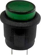 TRU Components 1587807 TC-R13-523AL-05GN Drucktaster 250 V/AC 1.5A 1 x Aus/(Ein) tastend Grün 1St.