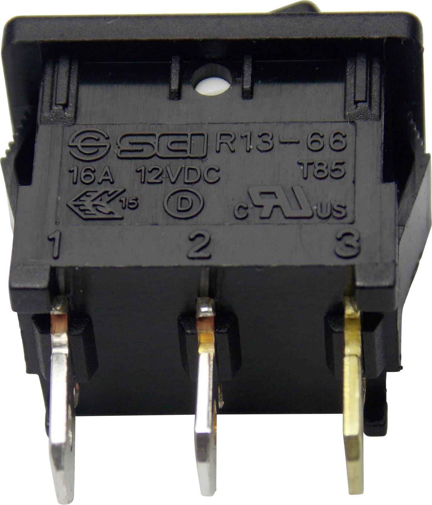 TRU Components 1587832 Wippschalter TC-R13-66B2-02 B/B 12 V/DC 16A 1 x Aus/Ein rastend