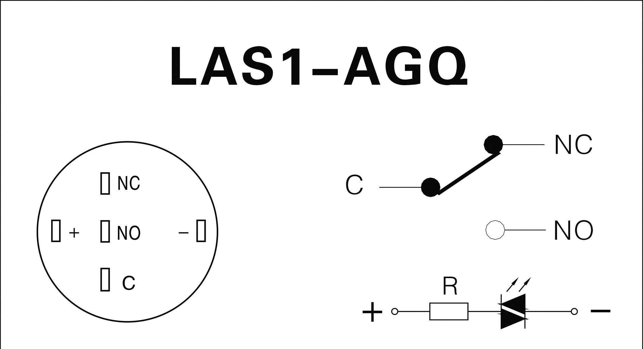 TRU Components 701309 LAS1-AGQ-11E, GN Vandalismusgeschützter Drucktaster 250 V/AC 5A 1 x Ein/(Ein) tastend Grün IP67 1St.