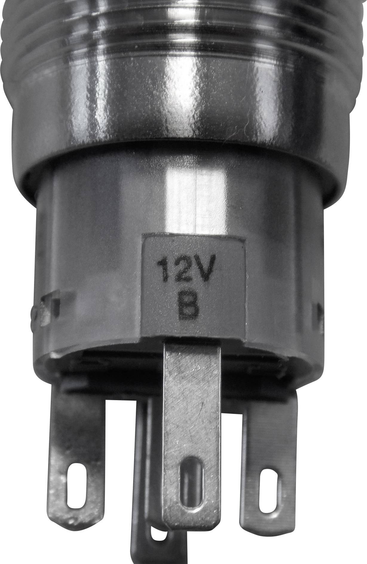 TRU Components 701310 LAS1-AGQ-11E, BL Vandalismusgeschützter Drucktaster 250 V/AC 5A 1 x Ein/(Ein) tastend Blau IP67 1St.