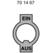 Marquardt 240.002.021 Plaque signalétique Motif d'impression EIN/AUS métal