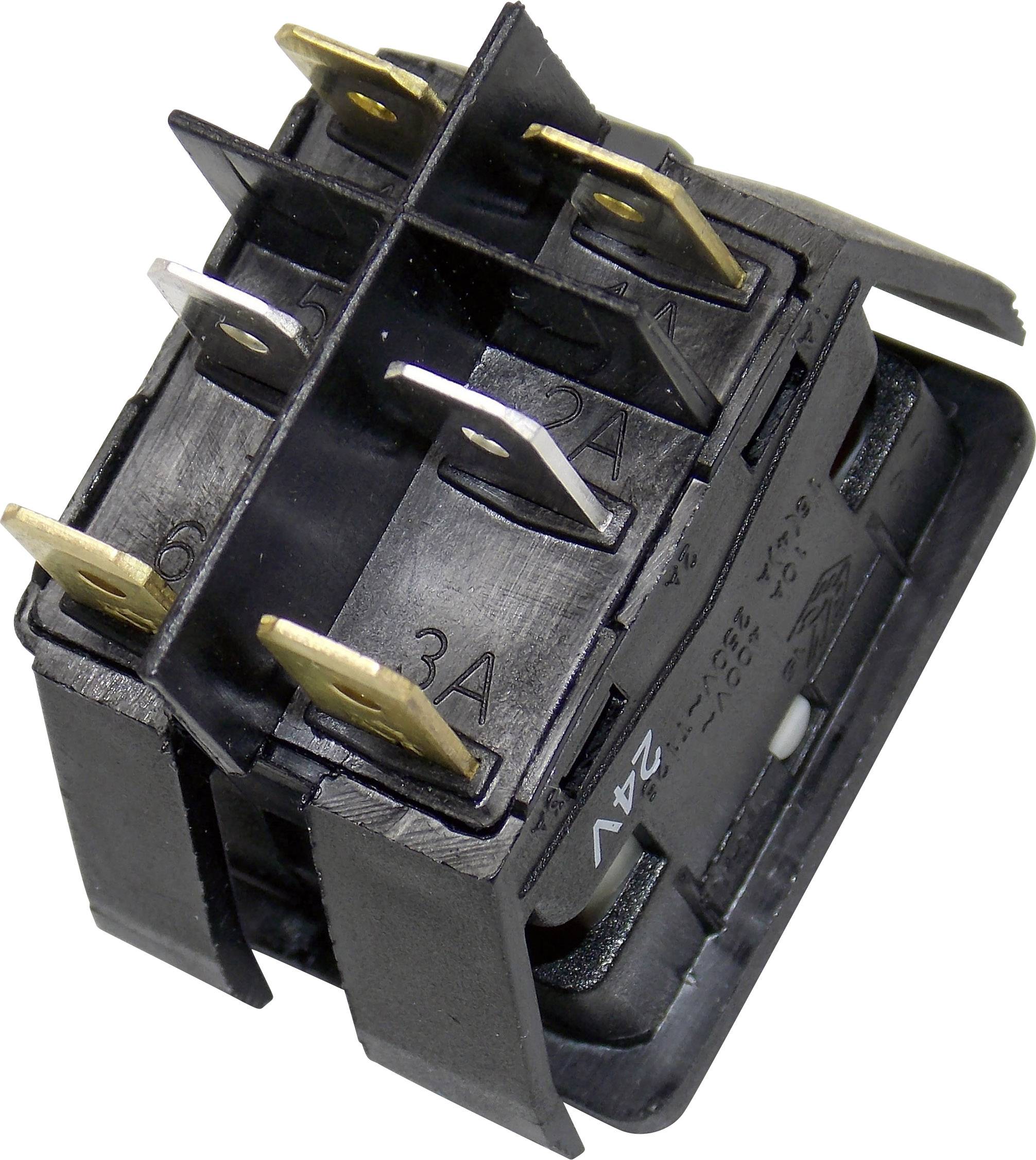 Arcolectric (Bulgin Ltd.) C6057ALFAB Wippschalter C6057ALFAB 24V DC/AC 16A 2 x Aus/Ein rastend 1St.