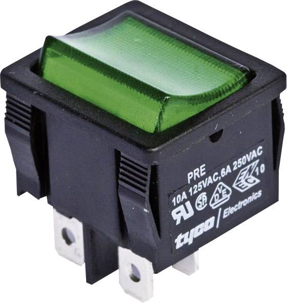 TE Connectivity Wippschalter 1634200-1 250 V/AC 6A 2 x Aus/Ein rastend 1St.