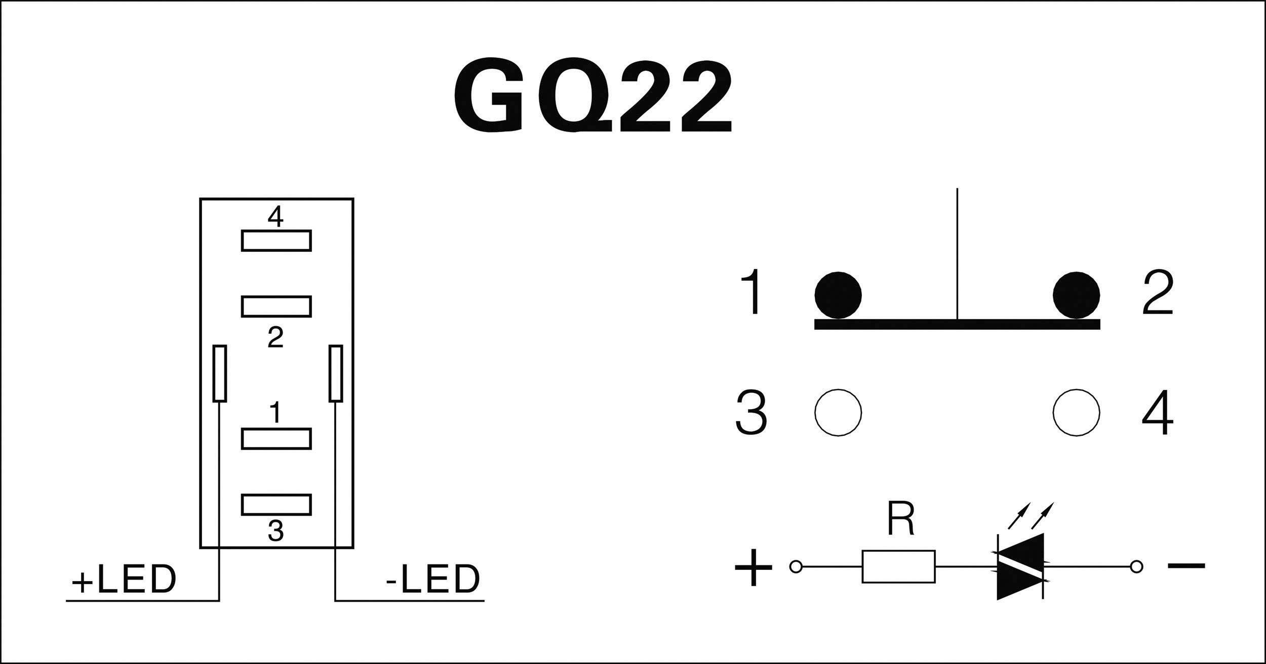 TRU Components 701977 GQ22-11E/G/12V Vandalismusgeschützter Drucktaster 250 V/AC 5A 1 x Ein/(Ein) tastend Grün IP65 1St.
