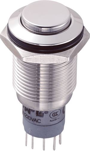 TRU Components 701780 LAS2GQH-11/S/P Vandalismusgeschützter Drucktaster 250 V/AC 3 A 1 x Ein/(Ein)
