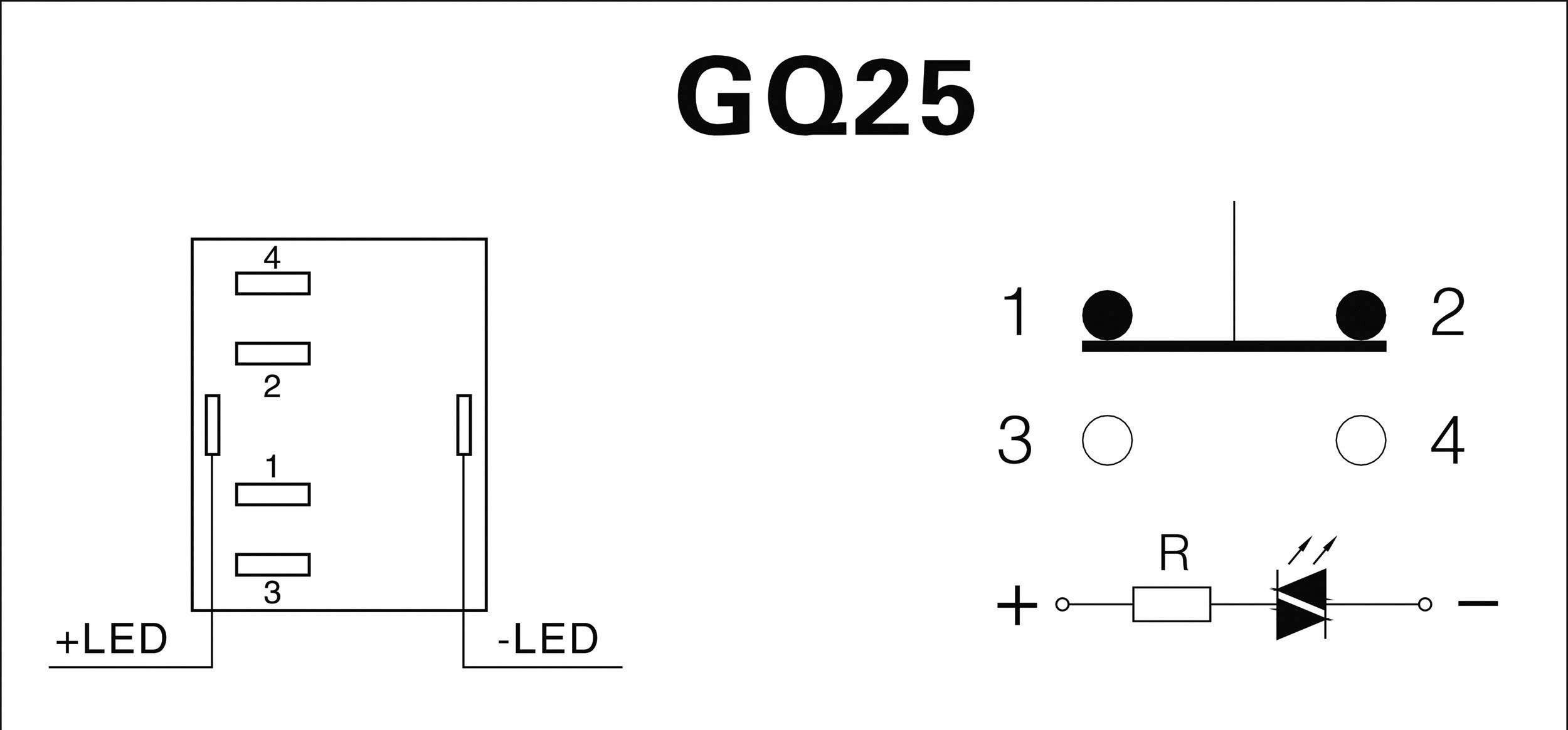 TRU Components 701803 GQ25-11E/R/12V Vandalismusgeschützter Drucktaster 250 V/AC 5A 1 x Ein/(Ein) tastend Rot IP65 1St.