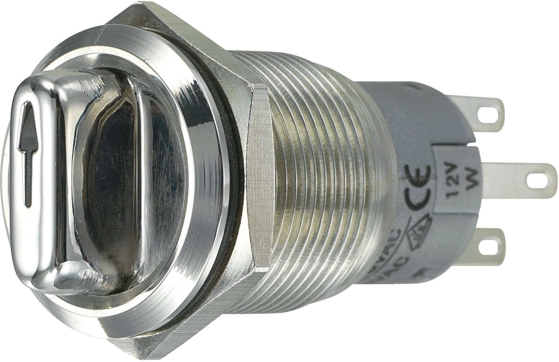 TRU Components LAS1-AGQ-22XD/31/W Vandalismusgeschützter Drehschalter 250 V/AC 3A Schaltpositionen 2 1 x 90° IP65 1St.