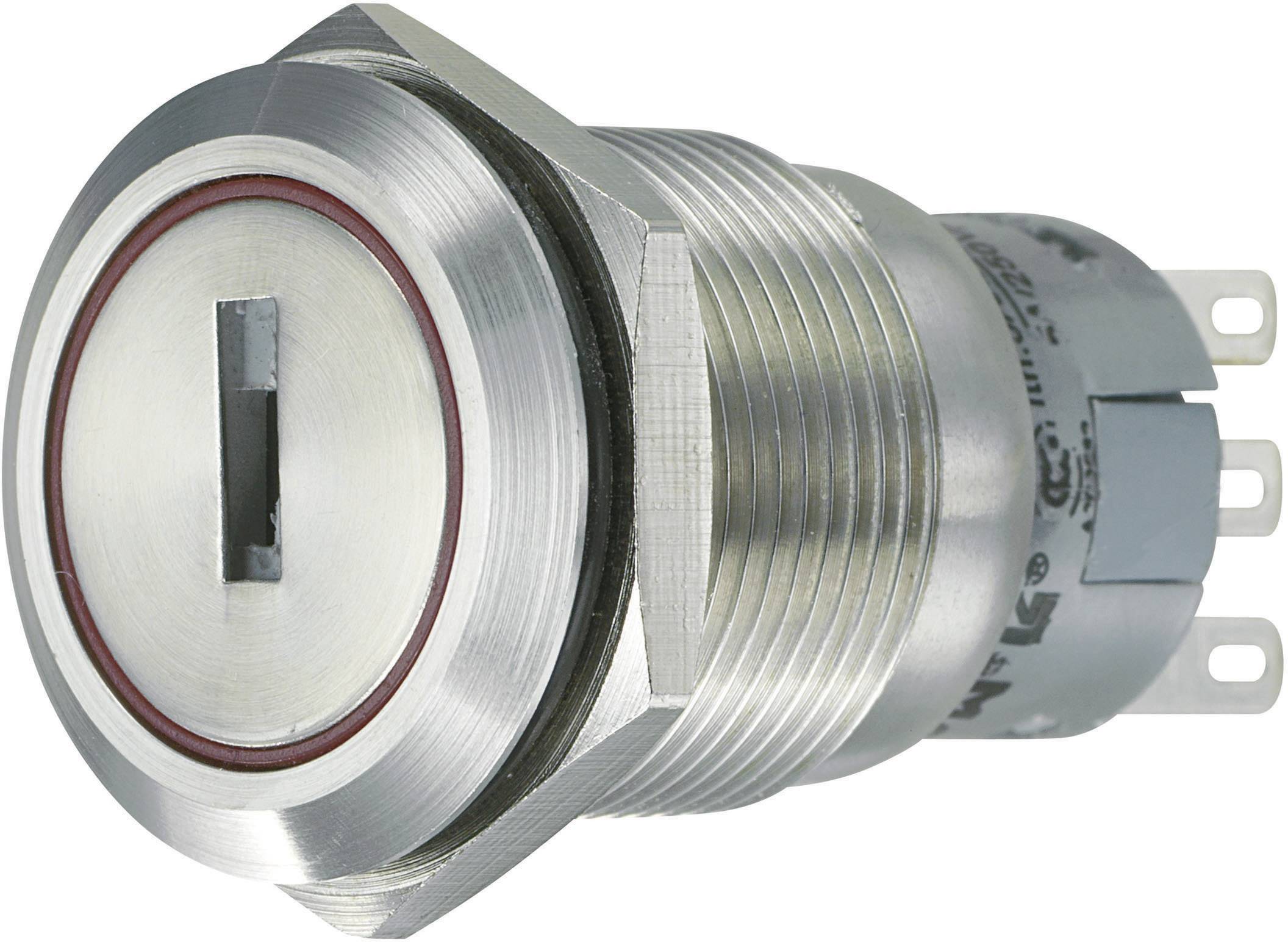 TRU Components 701814 LAS1-AGQ-11Y/21 Vandalismusgeschützter Schlüsselschalter 250 V/AC 5A 1 x Ein/Ein 1 x 90° IP40 1St.