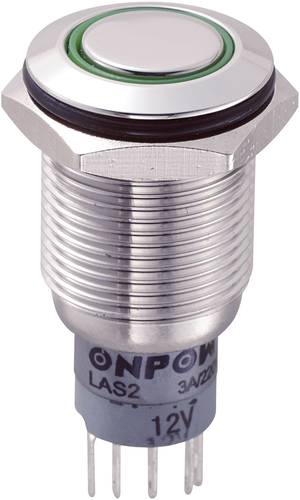 LAS2GQF-11ZE/G/12V/S/P Vandalismusgeschützter Druckschalter 250 V/AC 3A 1 x Ein/Ein