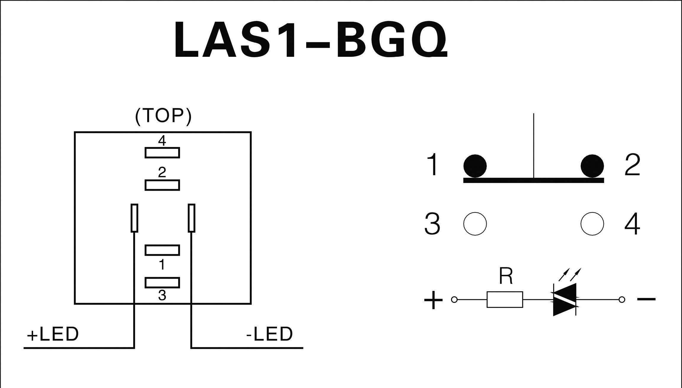 TRU Components 701856 LAS1-BGQ-11E/G/12V Vandalismusgeschützter Drucktaster 250 V/AC 5A 1 x Aus/(Ein) tastend Grün IP67 1St.