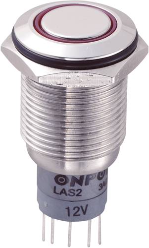 LAS2GQF-11ZE/R/12V/S/P Vandalismusgeschützter Druckschalter 250 V/AC 3A 1 x Ein/Ein