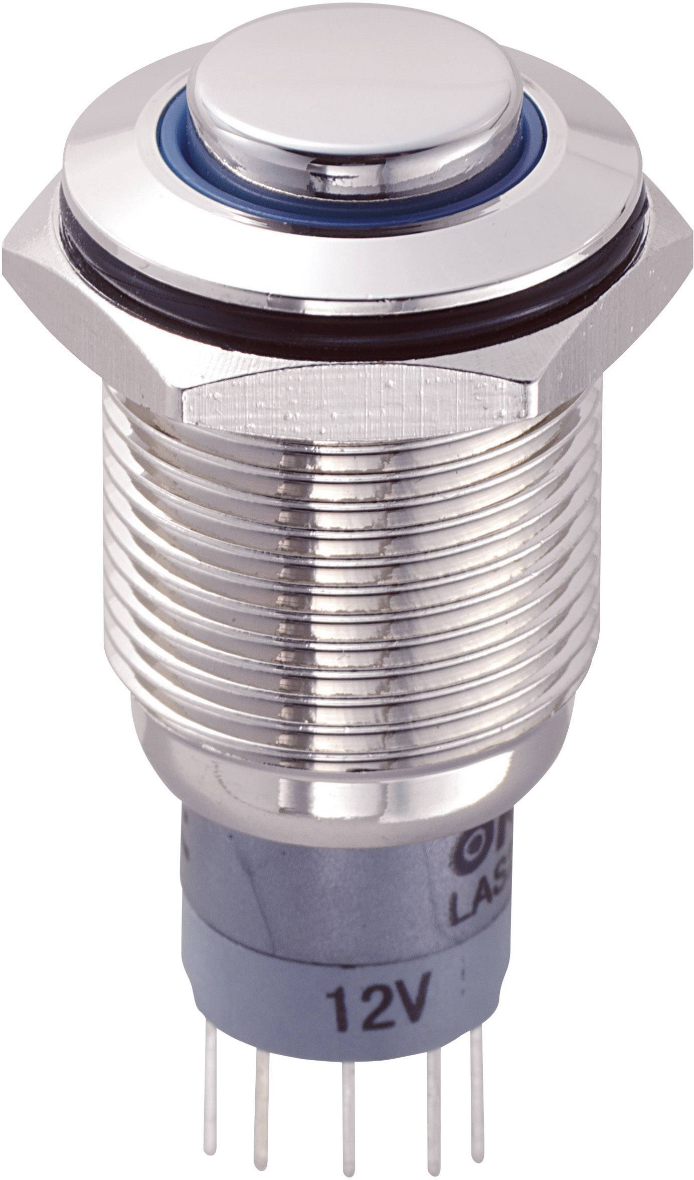 TRU Components 701860 LAS2GQH-11ZE/B/12V/N/P Vandalismusgeschützter Druckschalter 250 V/AC 3 A 1 x