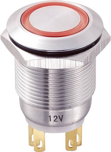 TRU COMPONENTS TC-8831256 LAS1-GQ-11E/R/12V Vandalismusgeschützter Drucktaster 250 V/AC 5 A 1 x Aus